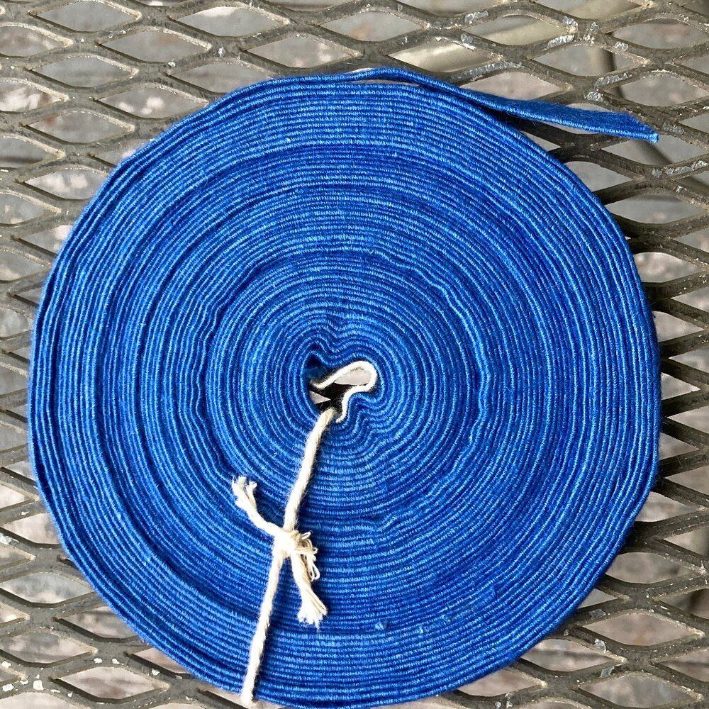 woven decorative ribbon trim blue